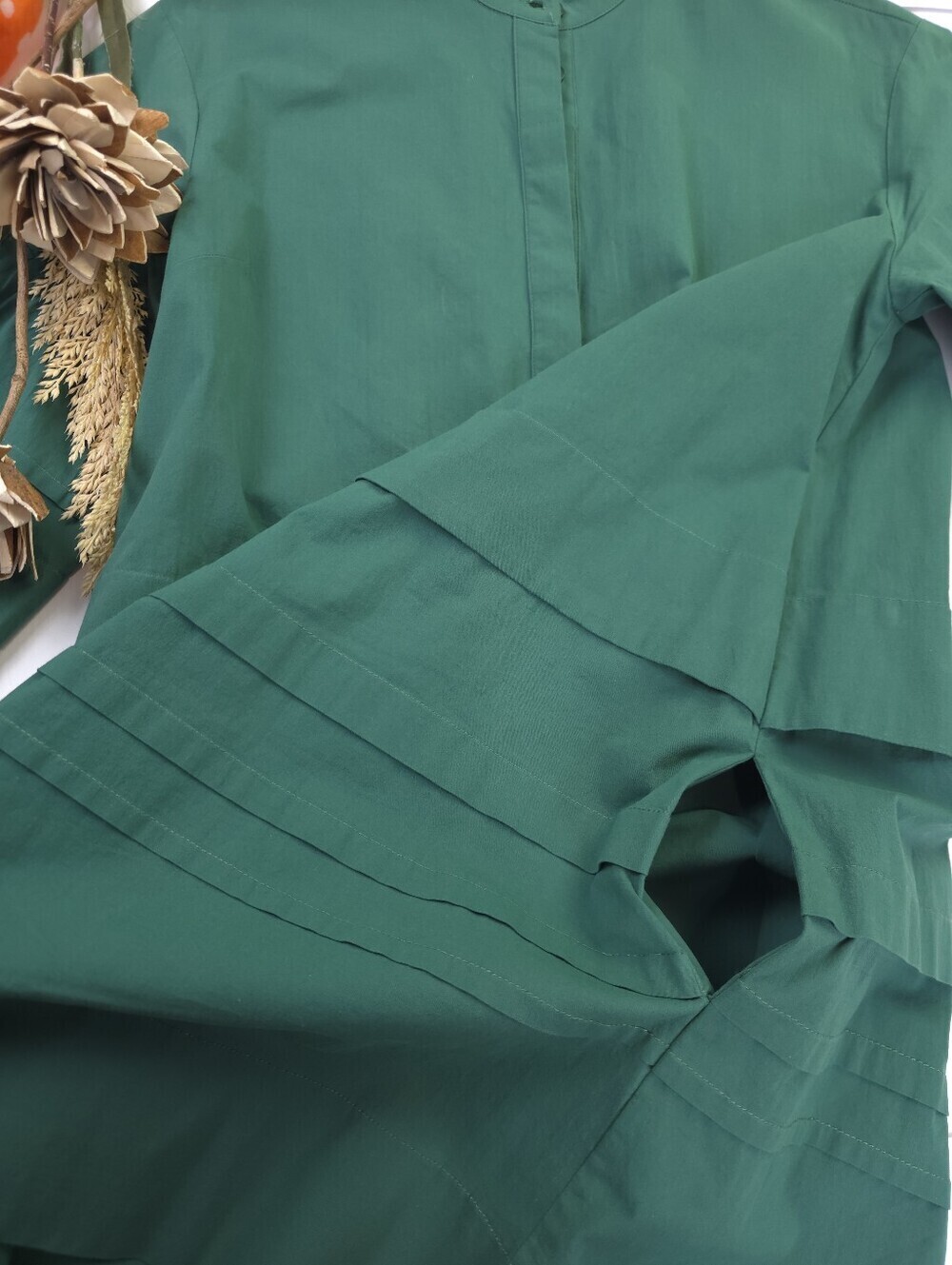 New Tuckernuck Pomander Place Forest Green Tunic Dress Sz M - Picture 9 of 16
